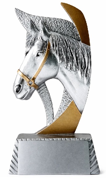 R26151 Paard Resin Zilver-Goud